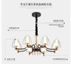 Aluminum and ironwork living room, study and bedroom, modern Nordic IKEA simple pendant lamps 6 heads Application Scenario